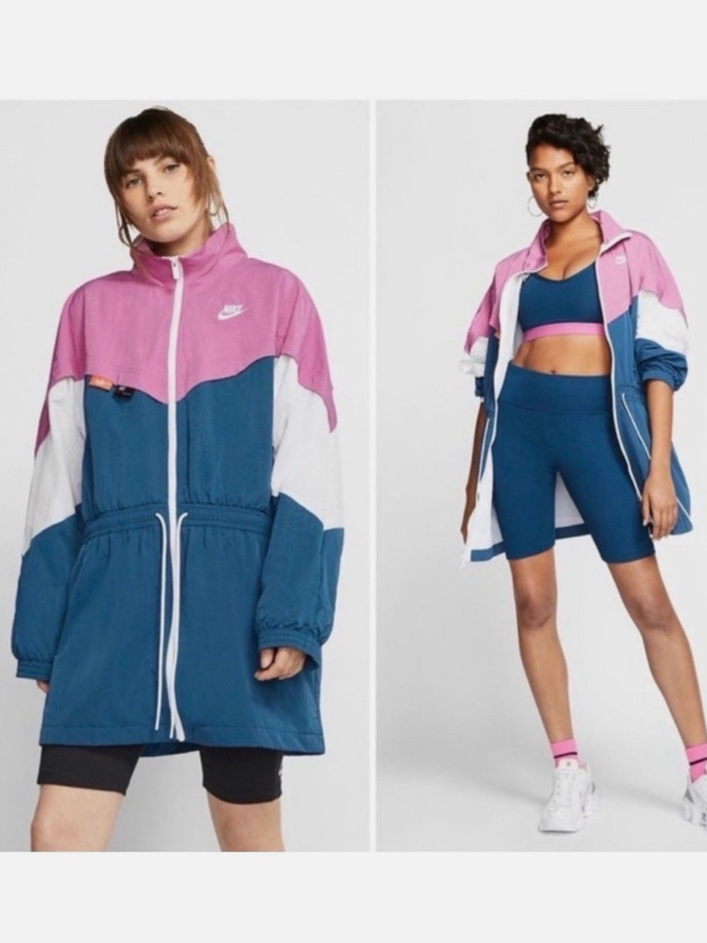 Nike Colorblock Ski Jacket - Pink, Navy & Cream
